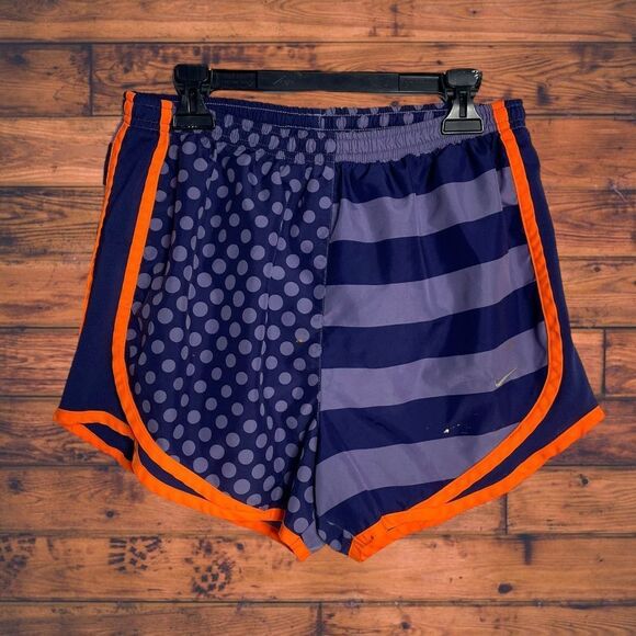 5 for $25🔥Nike Purple Polka Dot & Striped Athletic Shorts Small - Picture 1 of 11